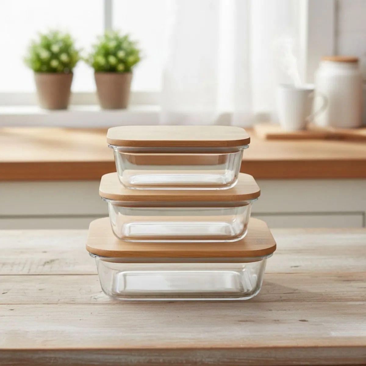 Juego 3 Contenedor Organizador Frescura Cocina Moderna Jhn-3
