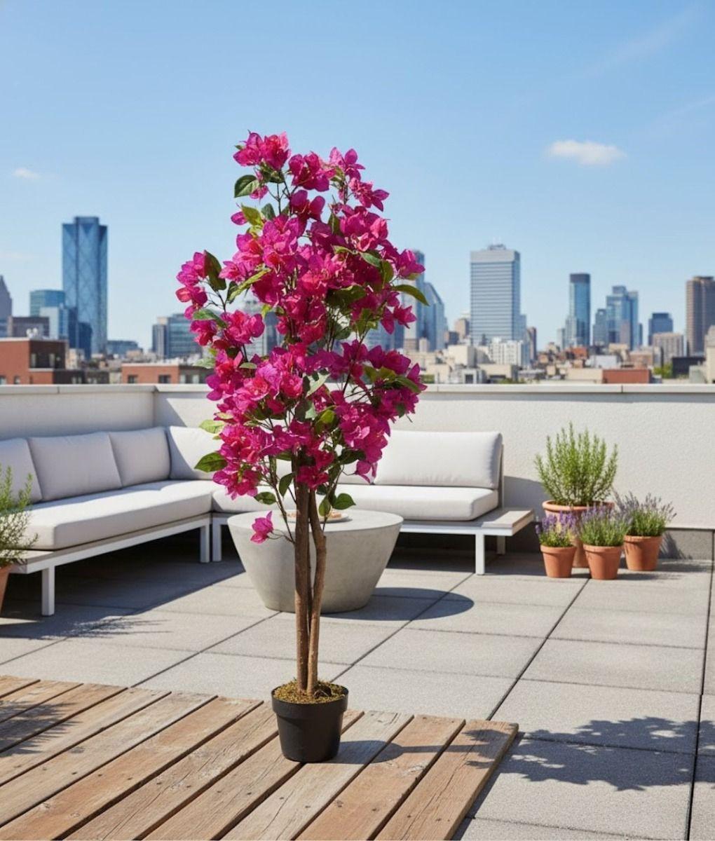 Planta Artificial Arbusto Ornamental Flores Rosas Adorno Jhn-5