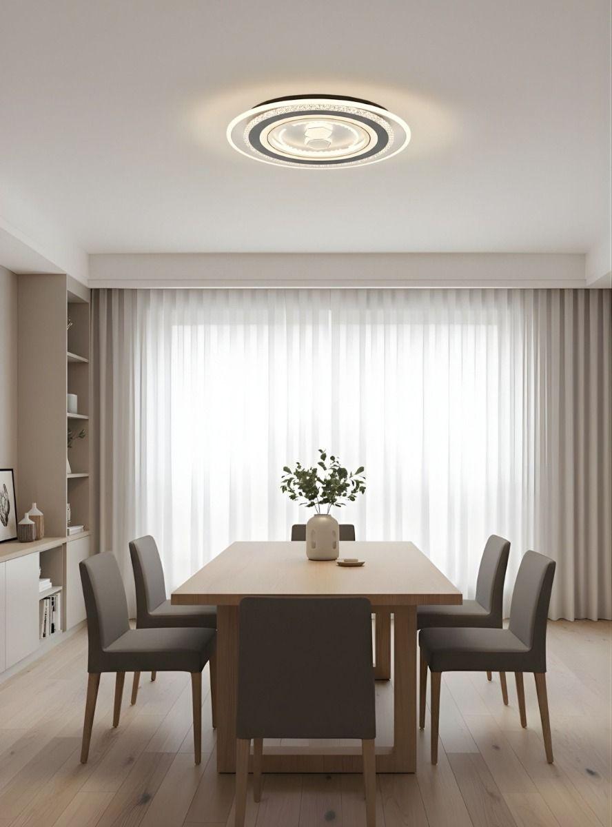 Lámpara Techo Plafón Circular Elegante Moderno Anillos Jhn-6