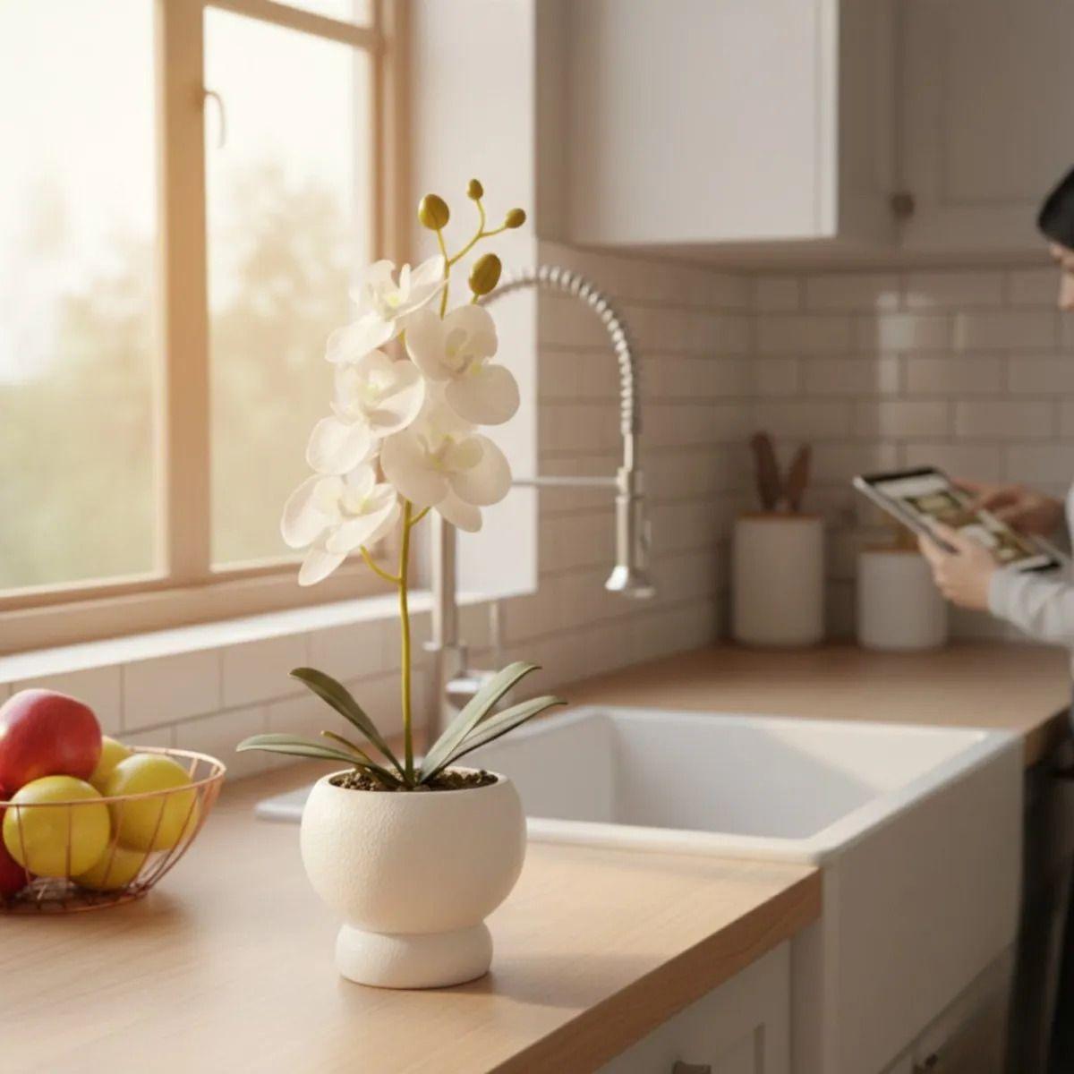 Flor Artificial Decorativa Orquídea Adorno Floral Jhn-5