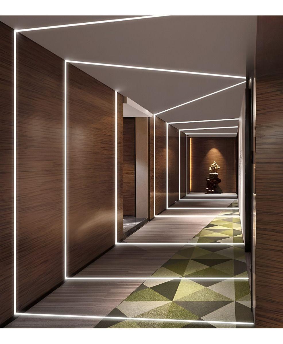 Perfil Embutir Piso Tiras LED Decoración Compacto 3 Mts Jhn-5