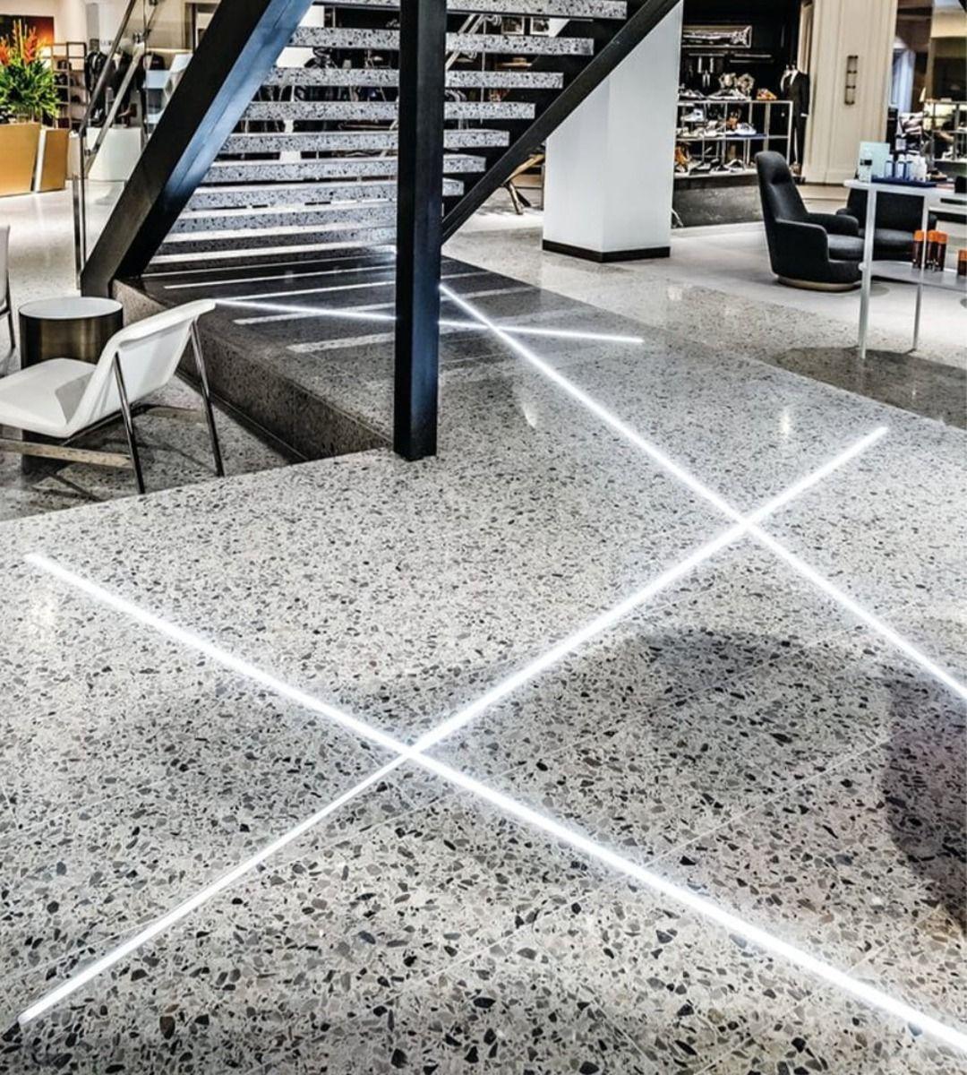 Perfil Embutir Piso Tiras LED Decoración Compacto 3 Mts Jhn-8