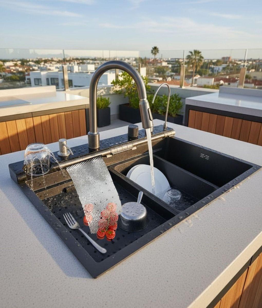 Lavaplatos Cocina Fregadero Moderno Multifuncional Jhn-6