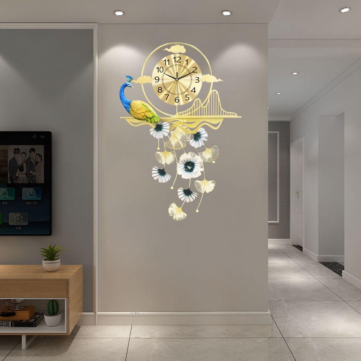 Reloj Pared Pavo Real Creativo Moderno Decorativo Jhn-7