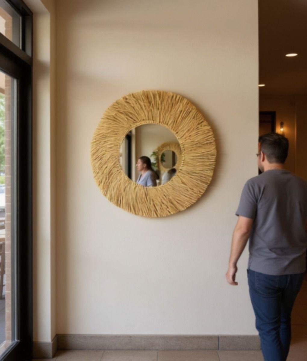 Espejo Pared Decorativo Naturalista Moderno Adorno Hogar Jhn-2