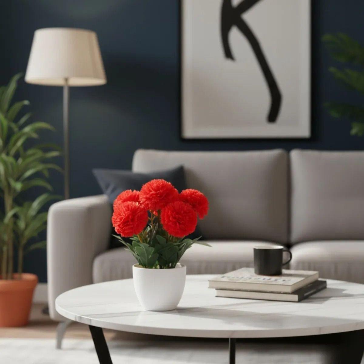 Set 2 Planta Artificial Decoración Floral Adorno Hogar Jhn-8