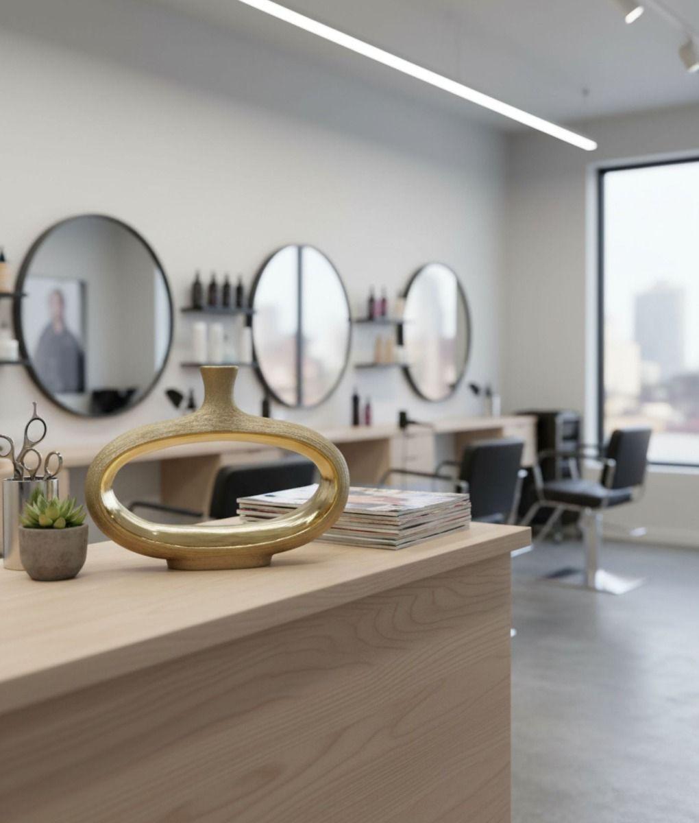 Florero Decorativo Moderno Ovalado Diseño Abierto Jhn-6