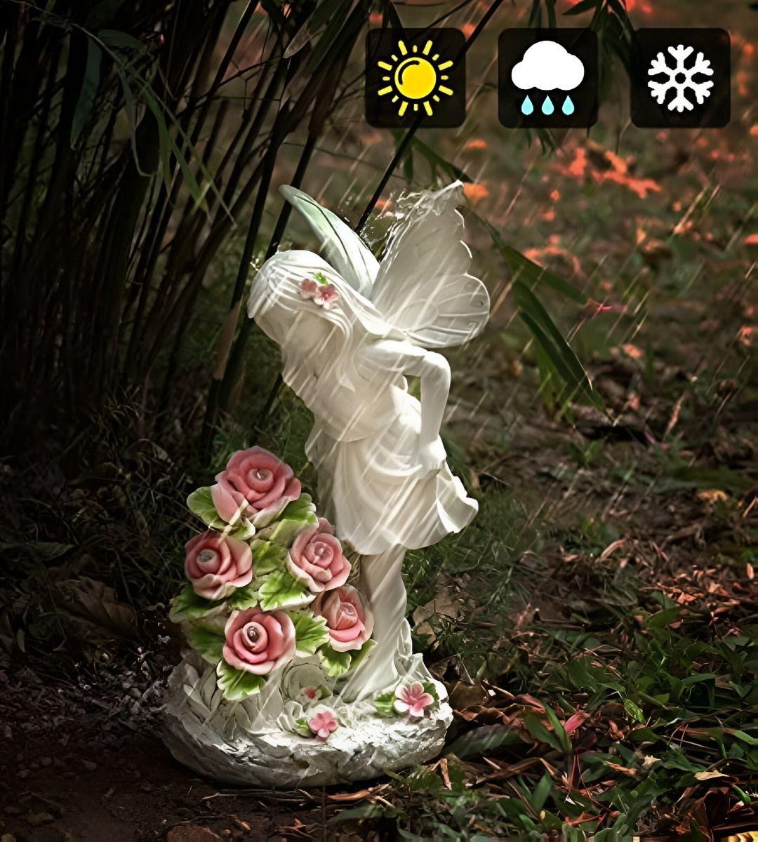 Estatua Figura Ángel Jardín Escultura Decoración LED Jhn-8