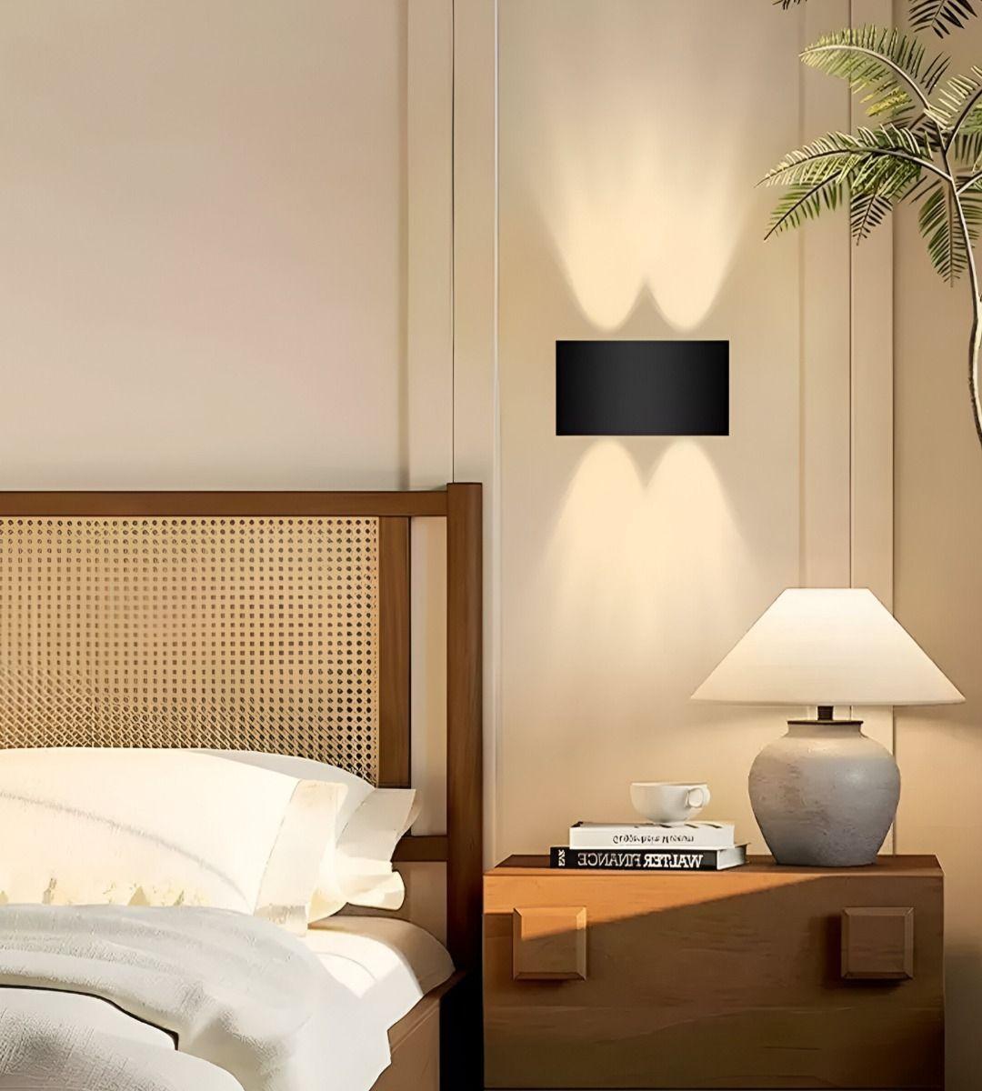 Lámpara LED Pared 4w Luces Muro Negro Decorativa Jhn-7
