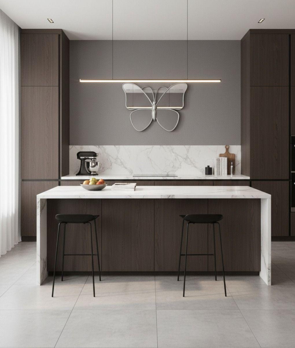 Espejo Decorativo Forma Mariposa Adorno Pared Hogar Jhn-6