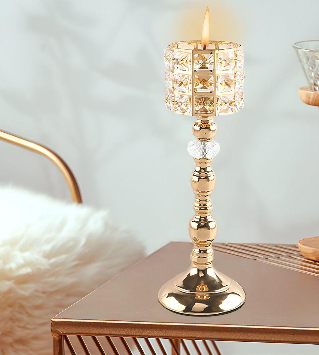 Portavelas Candelabro Decorativo Moderno Mosaico Jhn-8