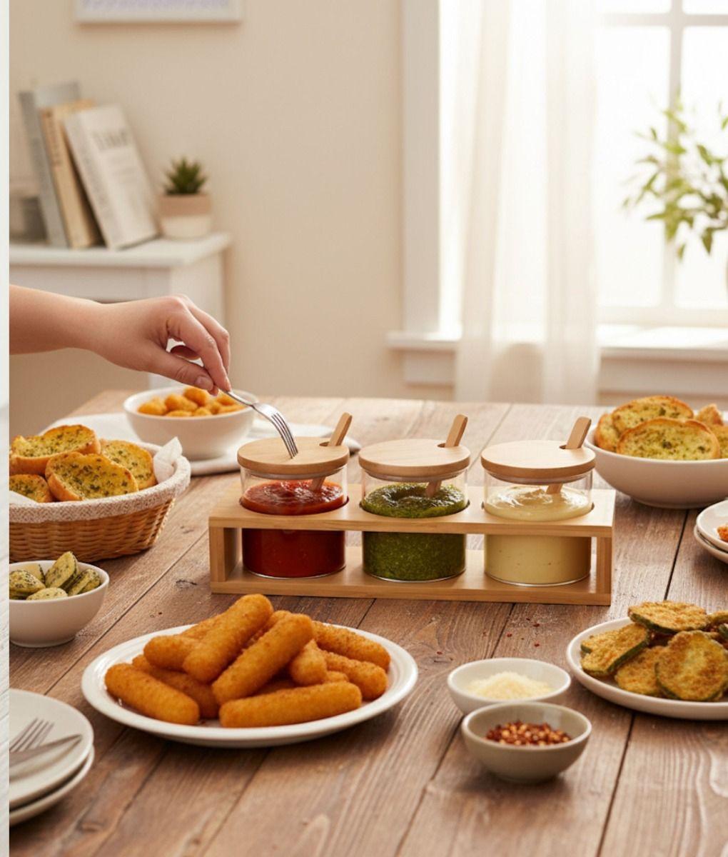 Juego Recipiente Tapa Contenedor Soporte Organizador Jhn-7