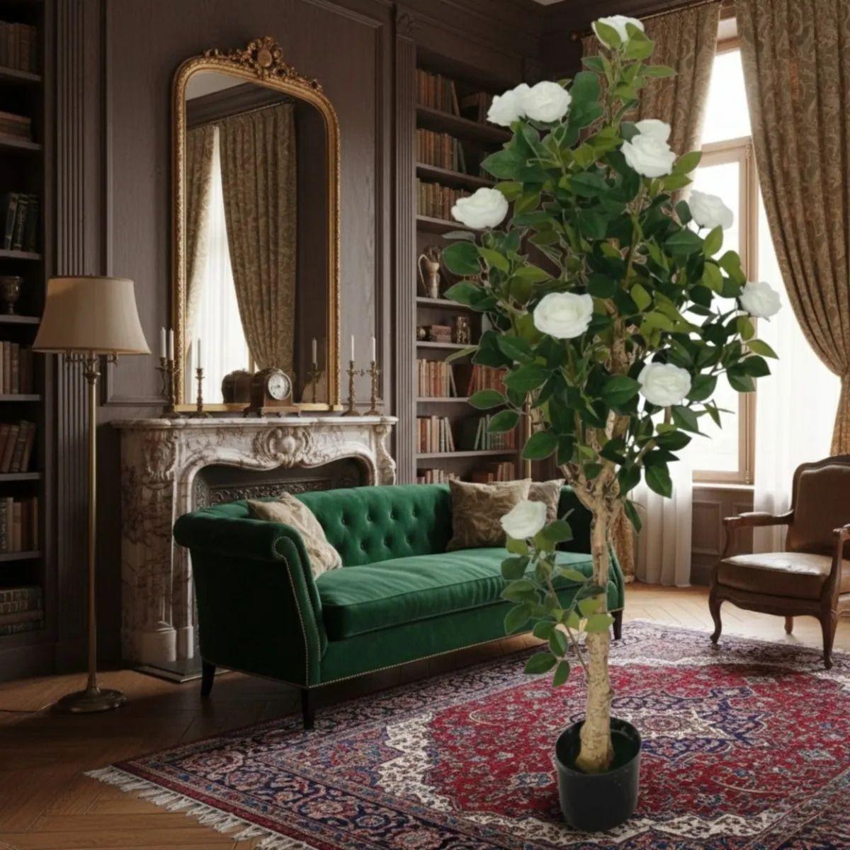 Planta Artificial Decorativa Árbol Rosas Gala Adorno Jhn-4