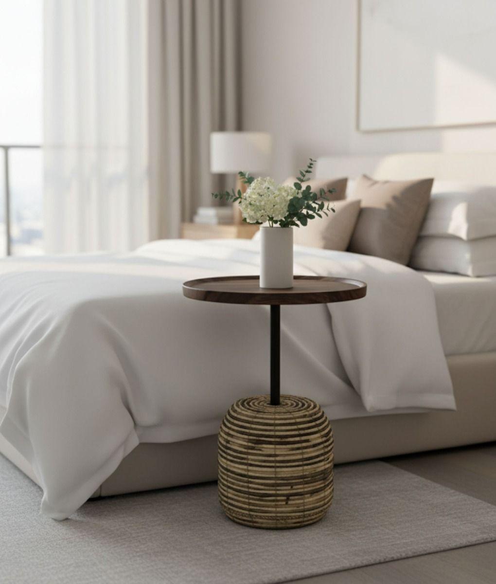 Mesa Auxiliar Decorativa Centro Moderna Hogar Redonda Jhn-5