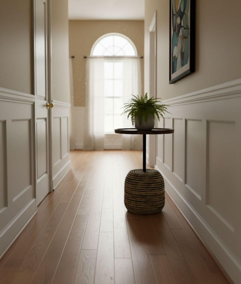 Mesa Auxiliar Decorativa Centro Moderna Hogar Redonda Jhn-6