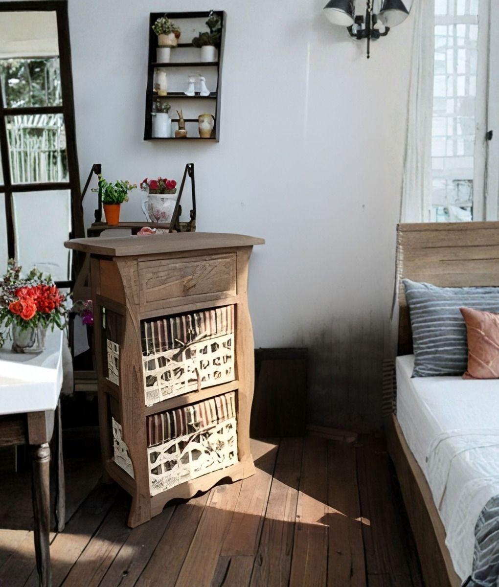 Cómoda Mueble Organizador Estilo Rústico Moderno Jhn-5