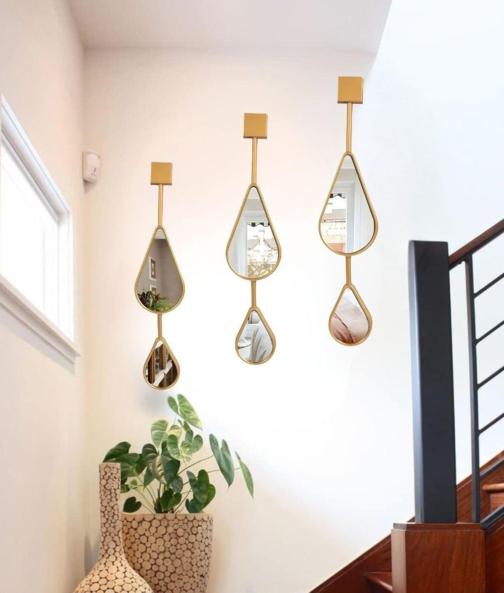 Set 3 Espejo Decorativo Pared Lágrima Gota Hogar Jhn-4