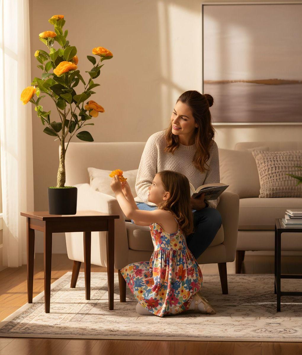 Planta Artificial Decorativa Diseño Floral Ramificado Jhn-2