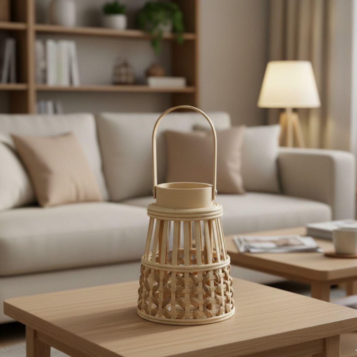 Portavelas Decorativo Diseño Tejido Silueta Moderna Jhn-7