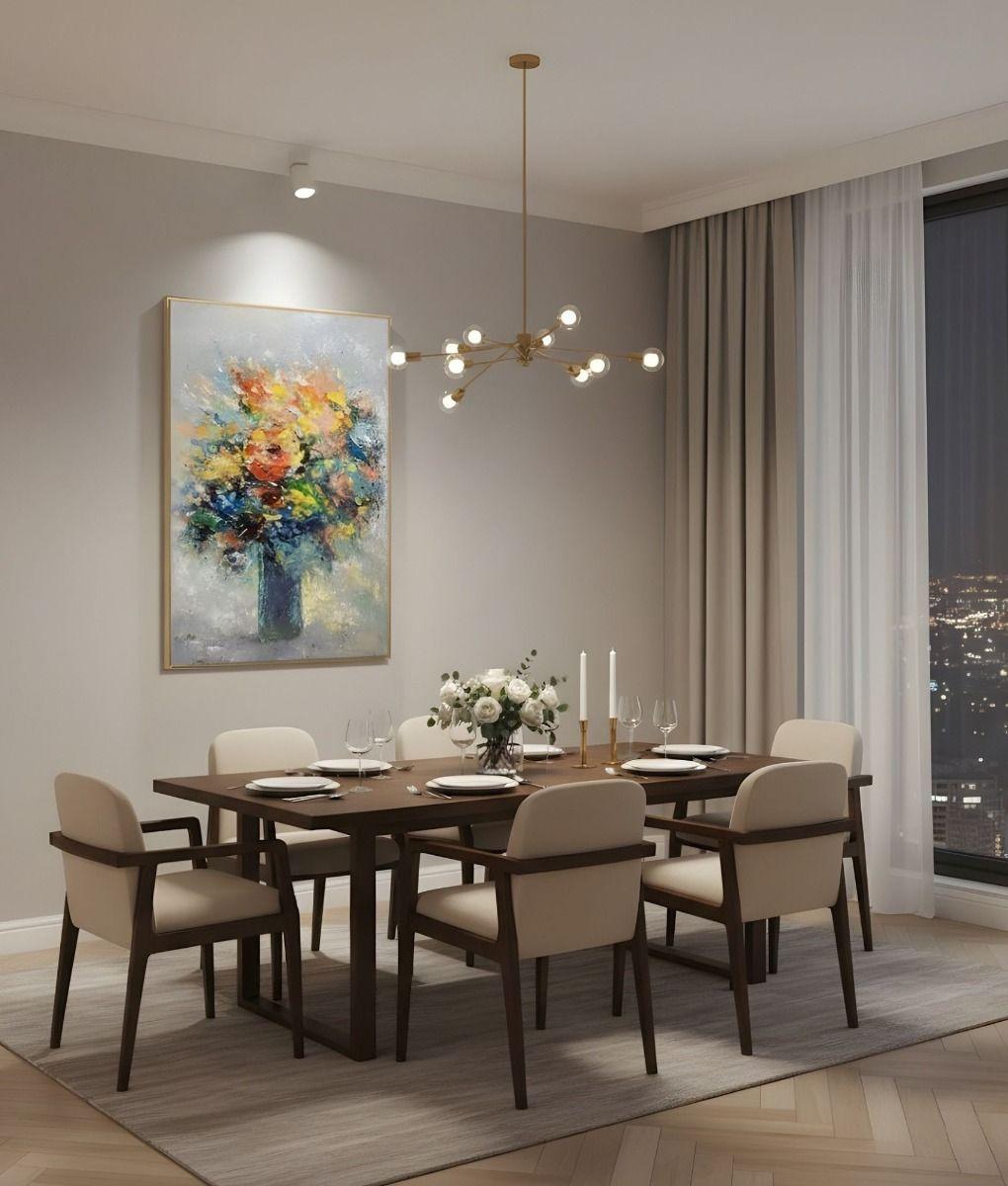 Cuadro Decorativo Flores Vibrantes Relieve Adorno Pared Jhn-8