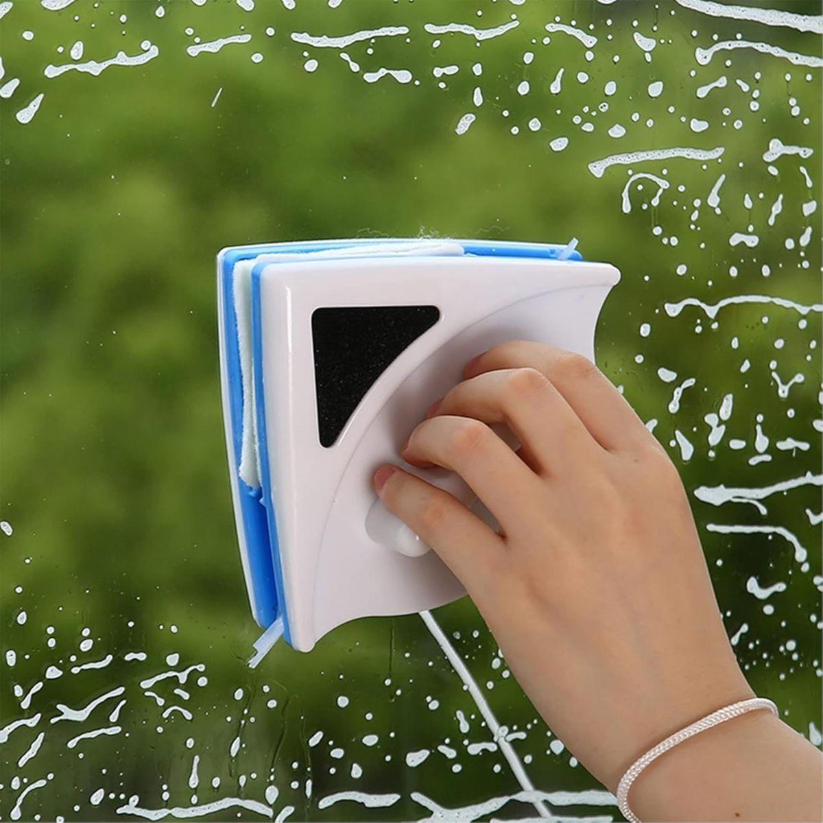 SET 2 LIMPIADORES MAGNETICOS DE VIDRIO DISEÑO TRIANGULAR LAU-1