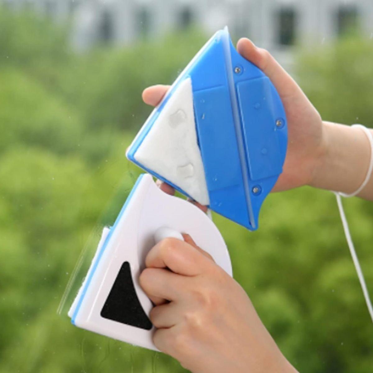 SET 2 LIMPIADORES MAGNETICOS DE VIDRIO DISEÑO TRIANGULAR LAU-9