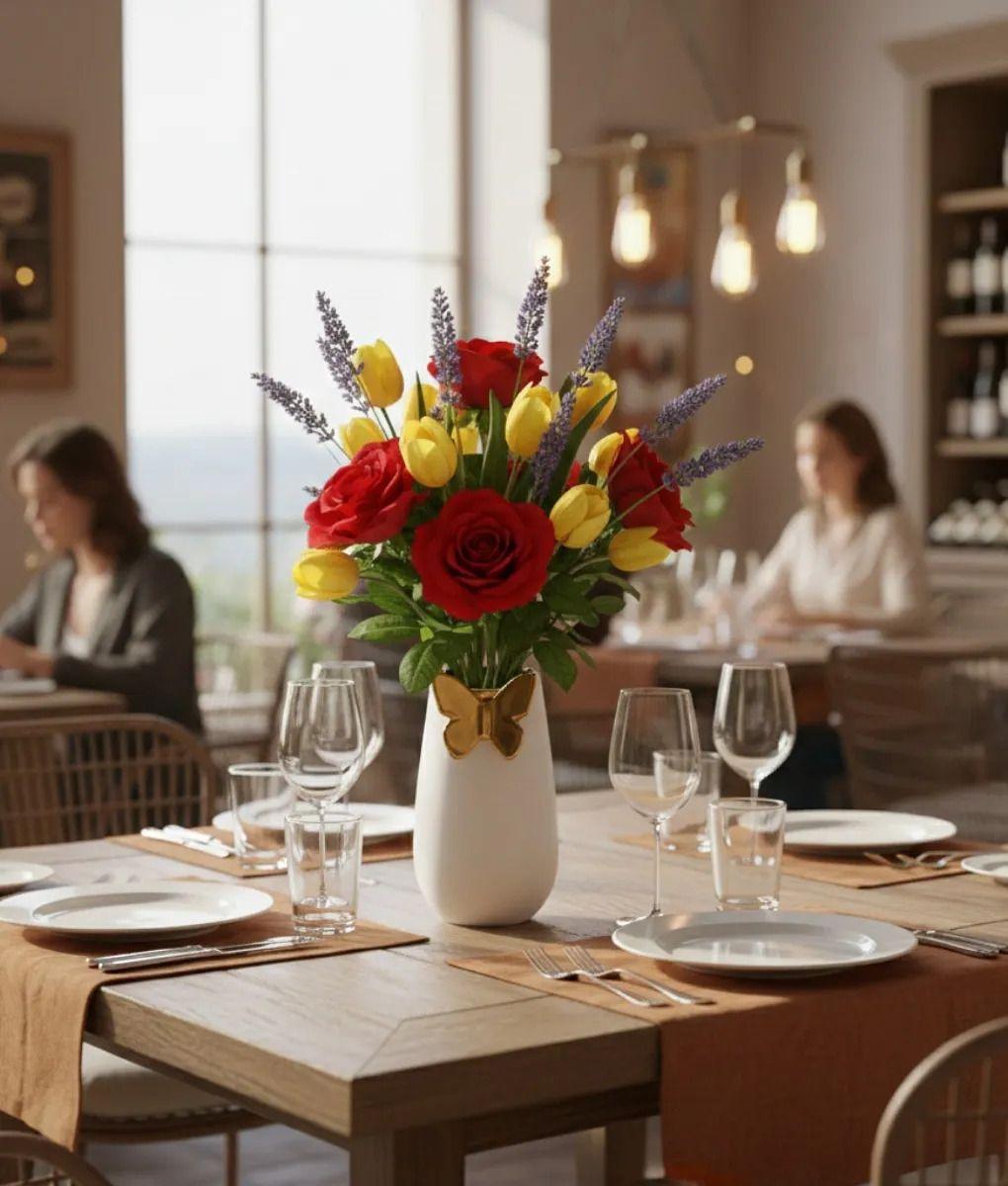 Florero Decorativo Minimalista Moderno Jarrón Mariposa Jhn-4