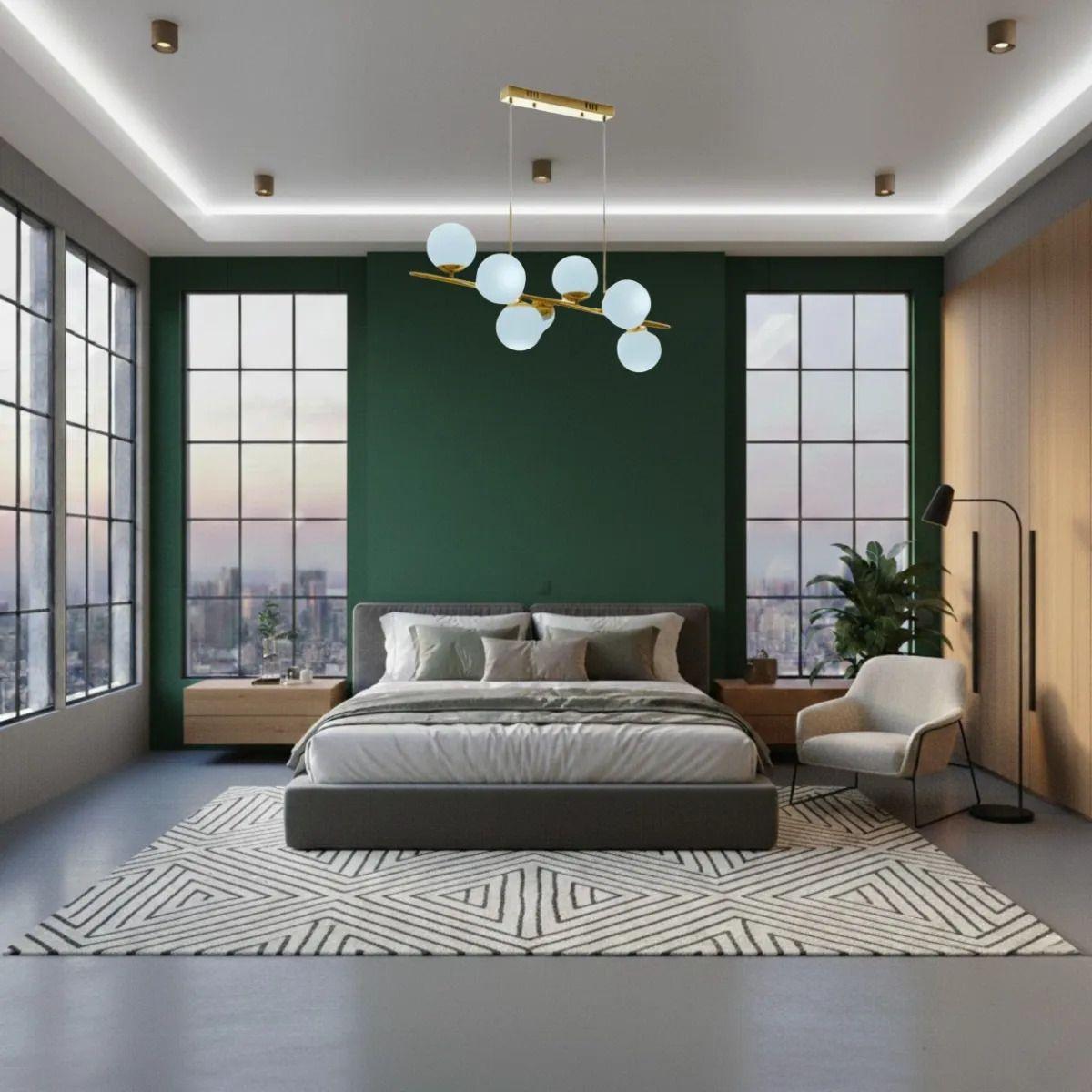 Lámpara Techo Diseño Suspensión Orbital Colgante Hogar Jhn-3