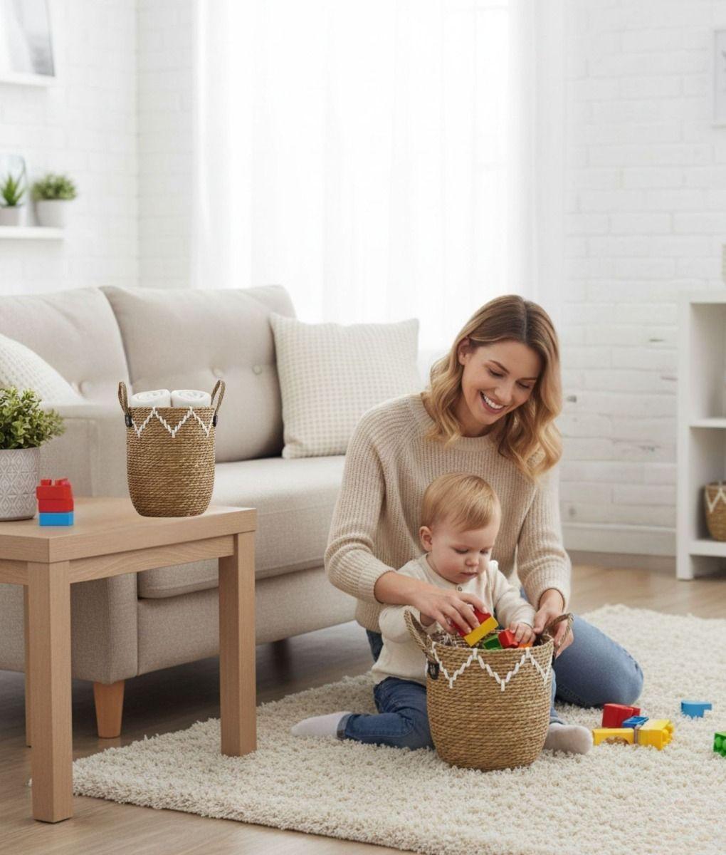 Set 2 Canasto Decorativo Moderno Cesto Almacenamiento Jhn-2