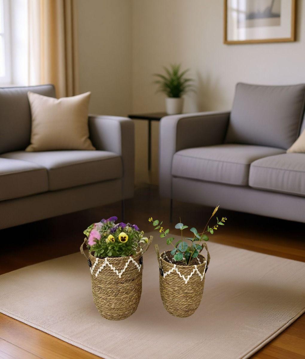 Set 2 Canasto Decorativo Moderno Cesto Almacenamiento Jhn-6