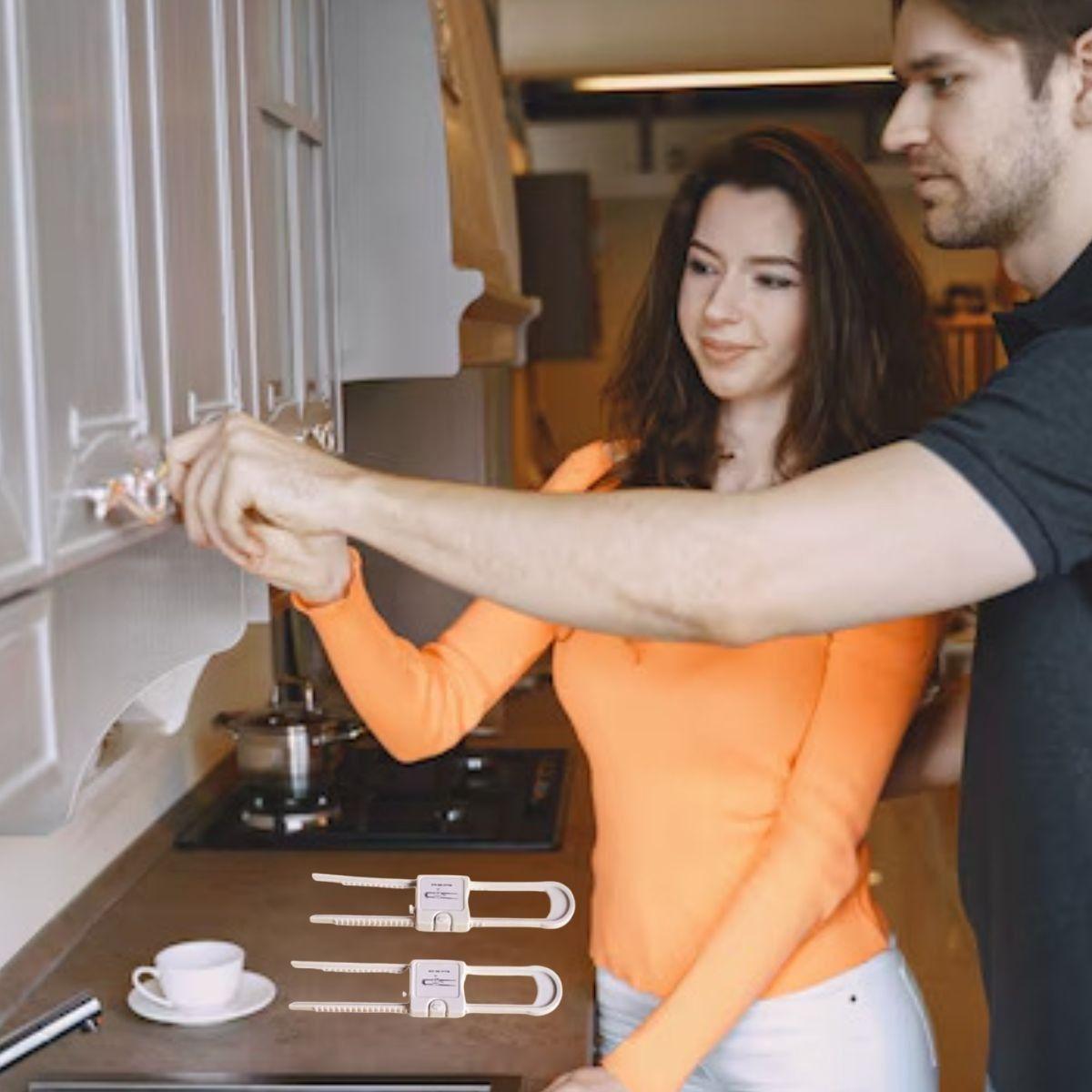 Set 4 Cerradura Seguridad Puerta Mueble Protección Niños Jhn-8