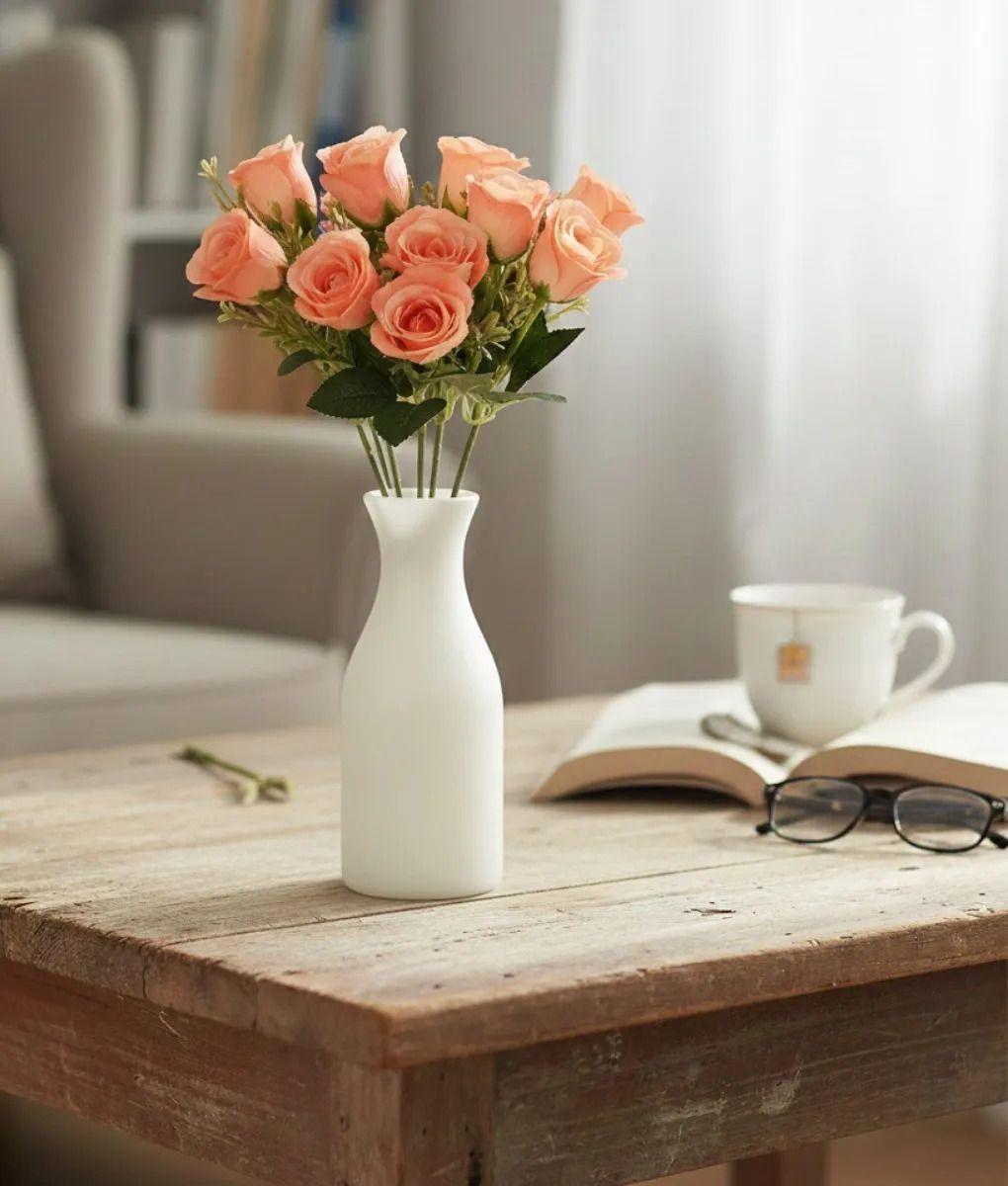 Set 4 Ramo Floral Rosas Artificiales Encanto Decorativo Jhn-9