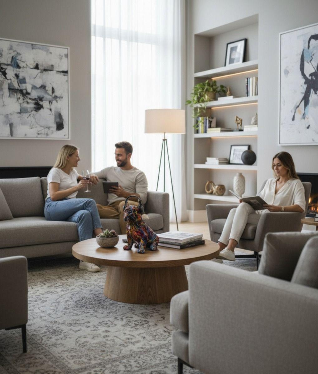 Estatua Decorativa Bulldog Urbano Vanguardista Adorno Jhn-5