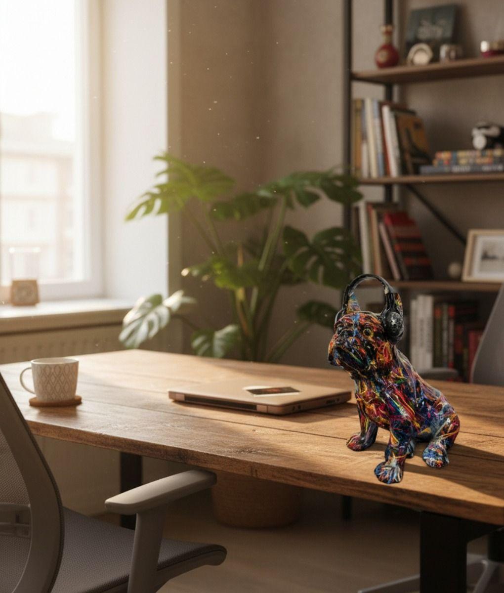 Estatua Decorativa Bulldog Urbano Vanguardista Adorno Jhn-9