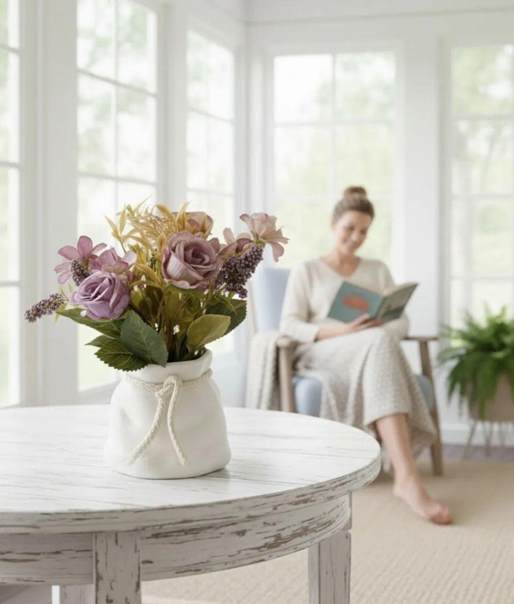 Planta Decorativa Artificial Estilo Rústico Romántico Jhn-4