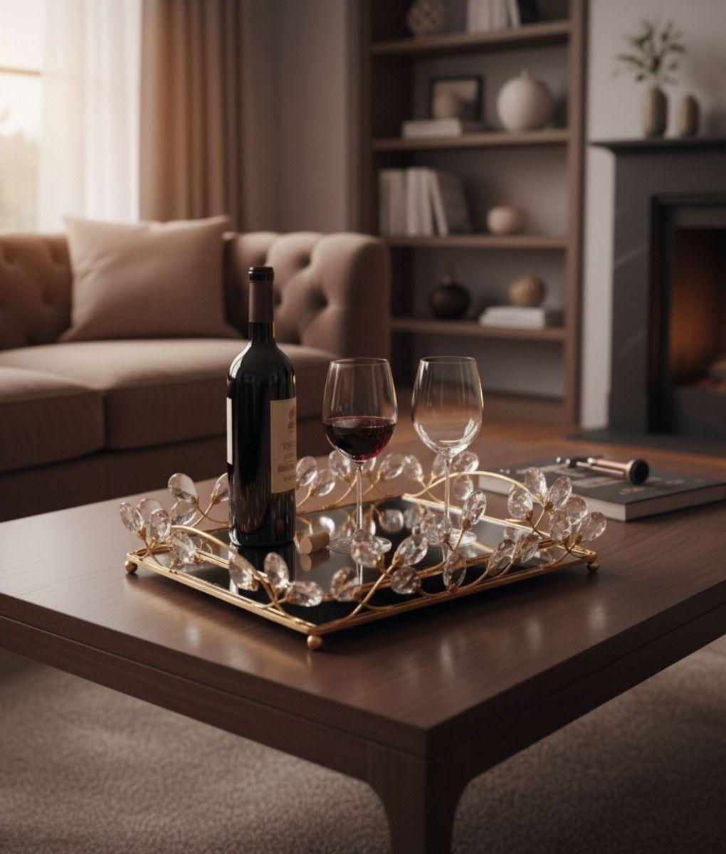 Bandeja Decorativa Elegante Multifuncional Organizador Jhn-6