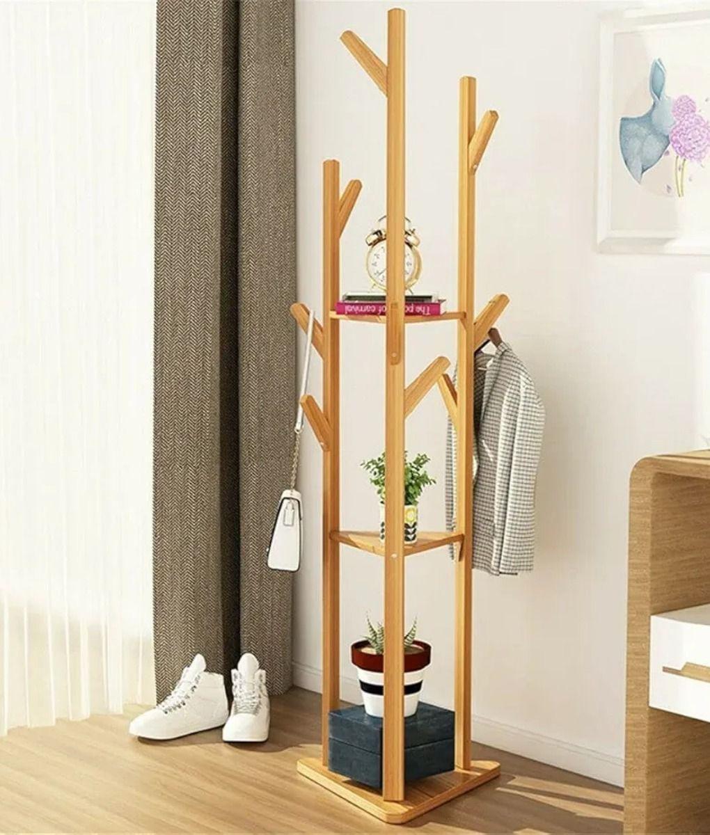 Perchero Pie Decorativo Estilo Árbol Estantería Hogar Jhn-7