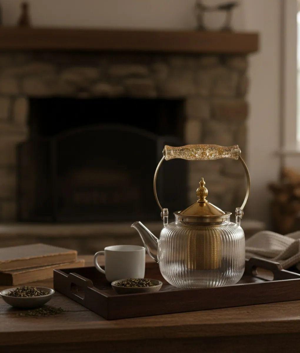 Tetera Elegante Diseño Estriado Funcional Infusión Jhn-6