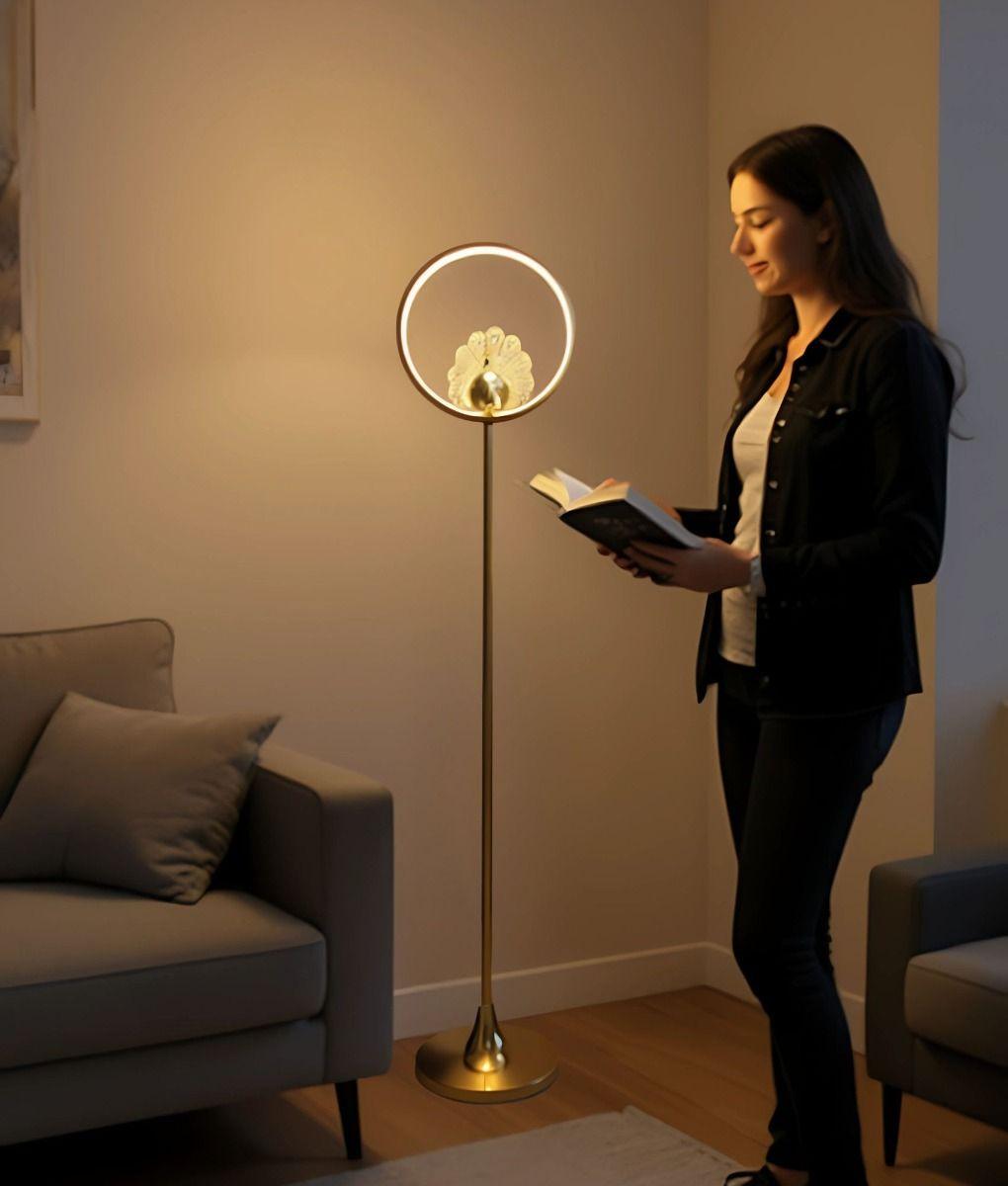 Lámpara Pie Minimalista Decorativa Pedestal Vertical Jhn-4