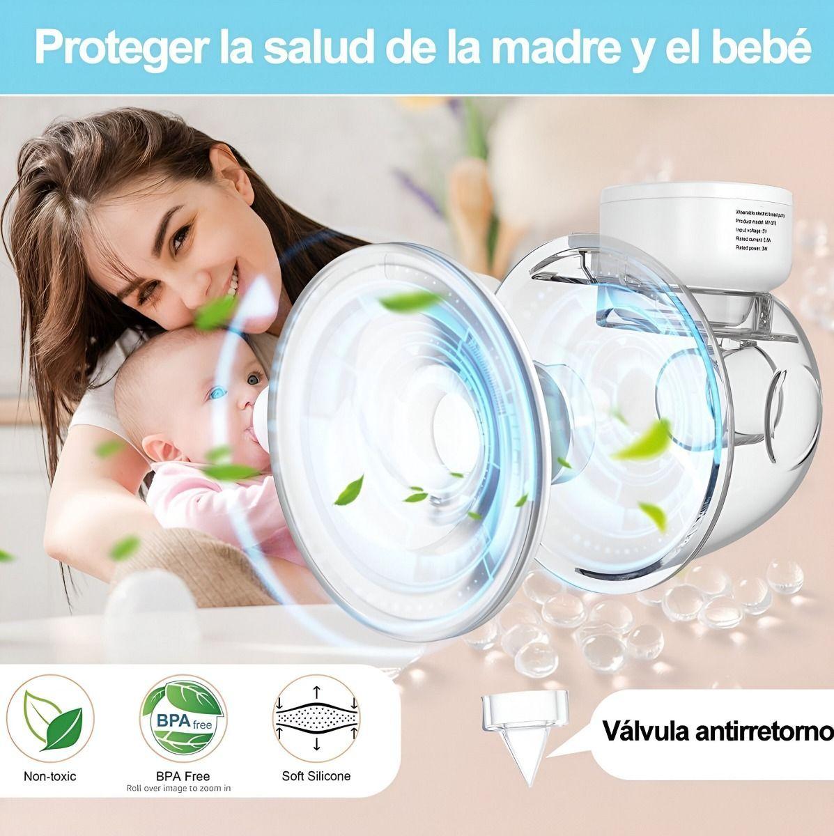 Sacaleche Extractor Leche Materna Doble Portátil LED Jhn-2