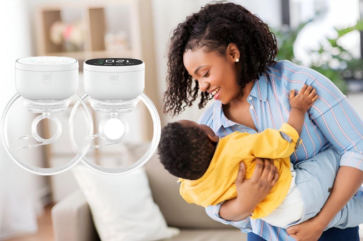 Sacaleche Extractor Leche Materna Doble Portátil LED Jhn-3