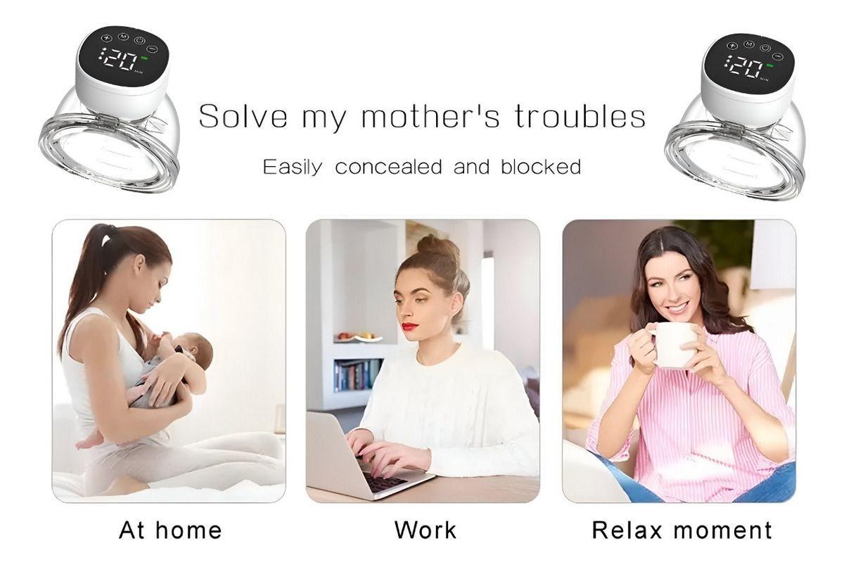 Sacaleche Extractor Leche Materna Doble Portátil LED Jhn-6