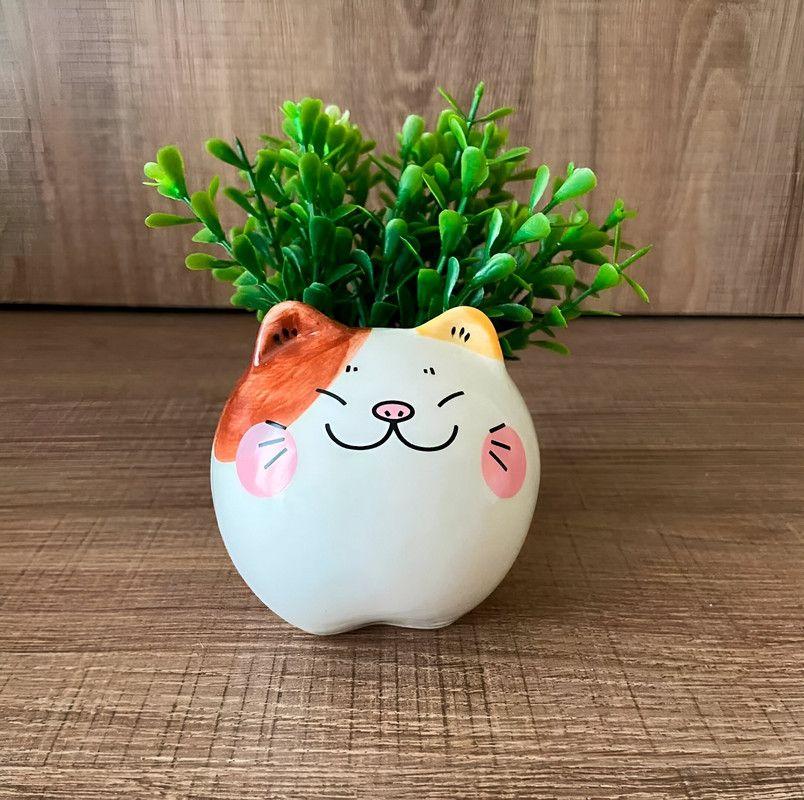 Set 2 Macetas Gatito Dibujo Animado Decoracion Hogar Lau-8