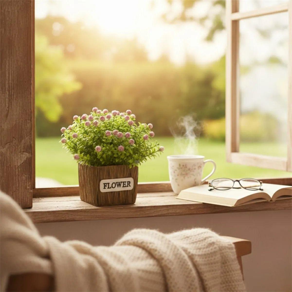 Planta Artificial Decorativa Ramillete Flores Silvestres Jhn-5