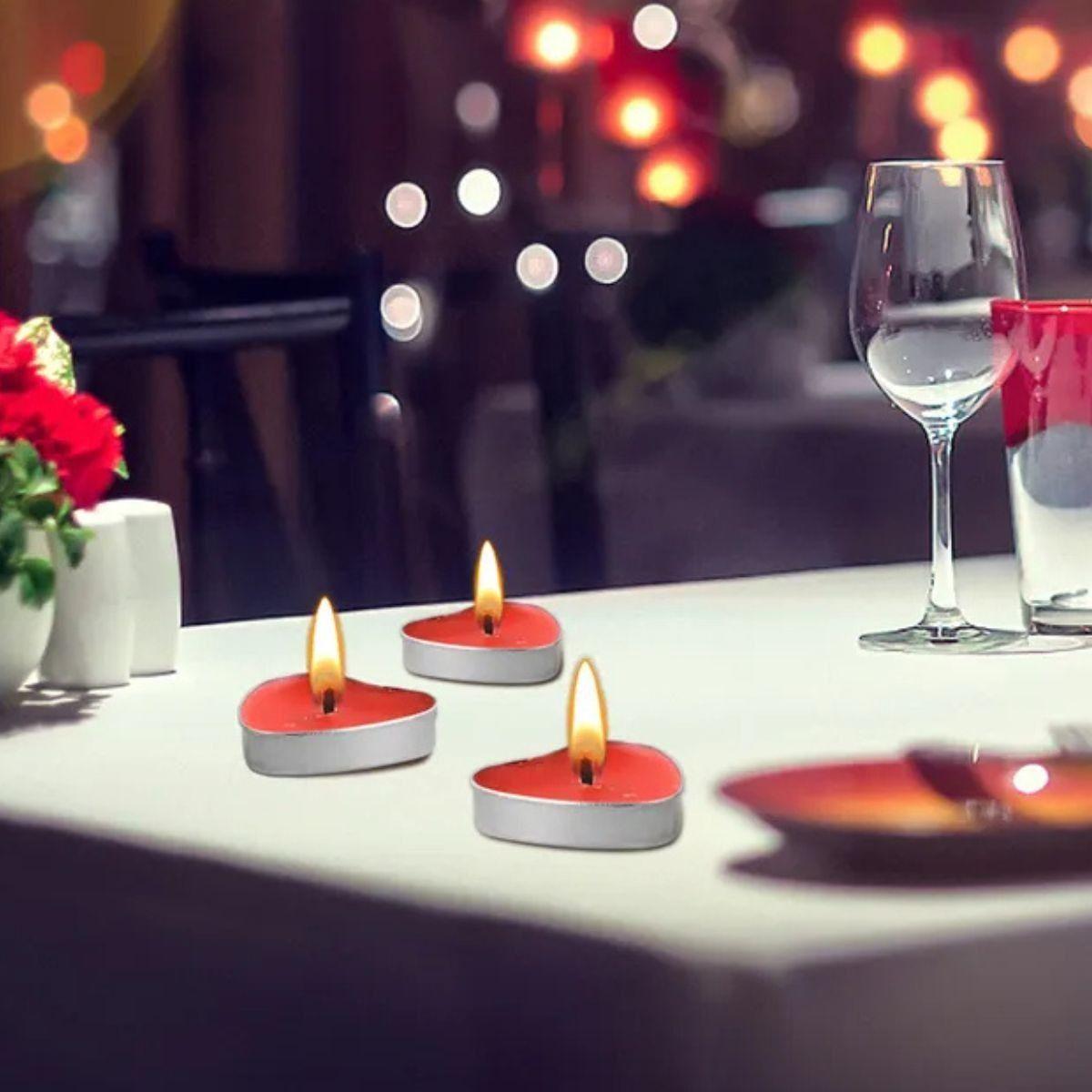 Set 7 Velas Forma Corazón Decoración Romántica Amor Jhn-3