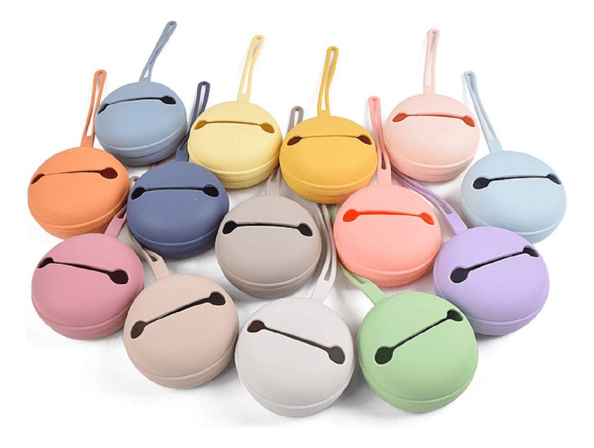 Set 4 Portachupete Estuche Silicona Moderno Bebe Lau-0