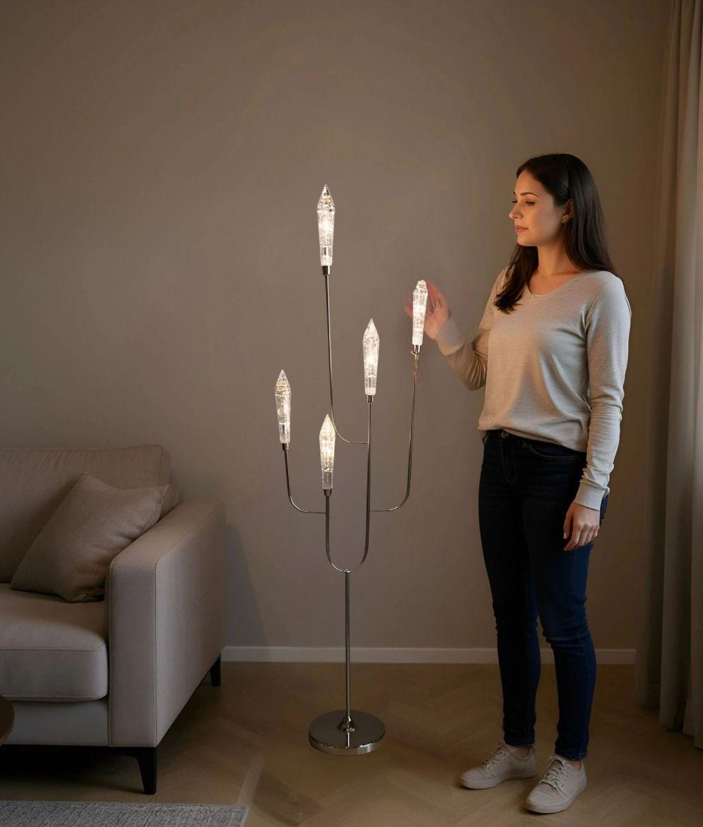 Lámpara Pie Decorativa Elegante Candelabro Moderno Jhn-2