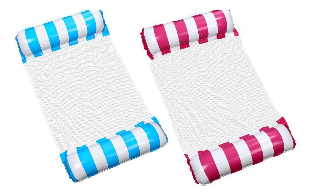 SET 2 INFLABLE FLOTANTE FORMA HAMACA PARA PISCINA LAU-0