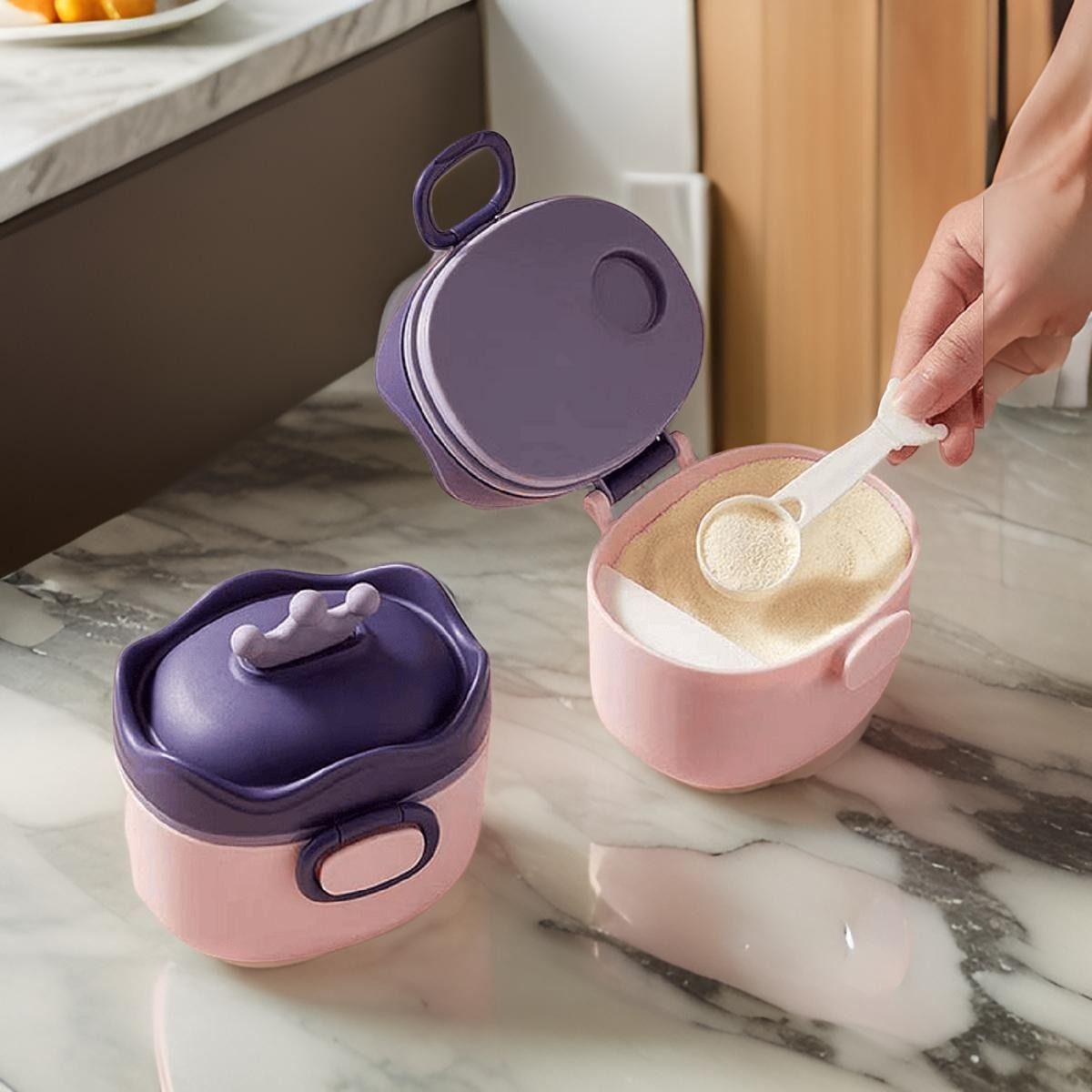 Set 3 Contenedor Formula Leche Portatiil Compacto Bebes Lau -6