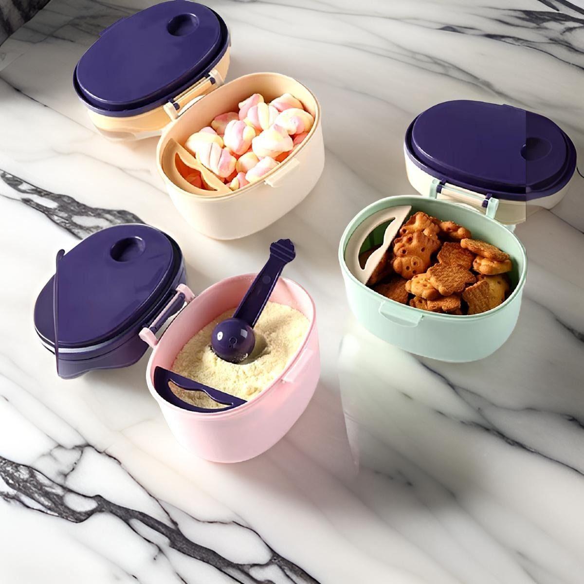 Set 3 Contenedor Formula Leche Portatiil Compacto Bebes Lau -7